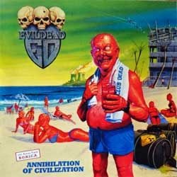 Музыкальный диск EVILDEAD 'Annihilation Of Civilization' (1989 RI Russian RARE press, SPV 84-7603, mint/mint) (CD) (KV)