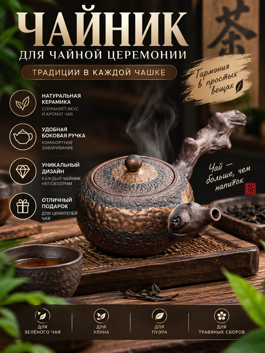 Китайский каменный чайник керамический боковой чайник ручной чайник