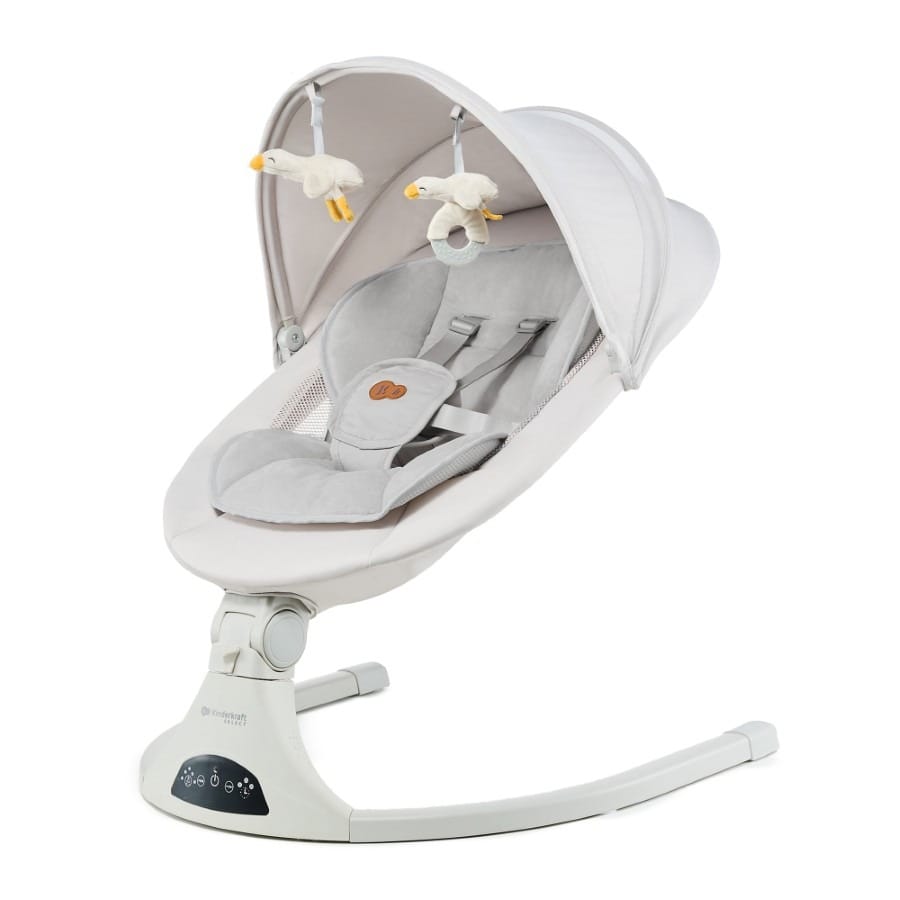 Шезлонг для новорожденных Kinderkraft Tulsy, электрический баунсер, beige
