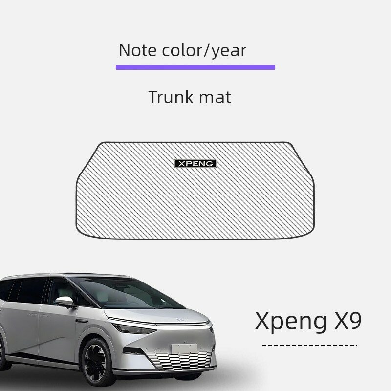 Коврик для пола багажника автомобиля Xpeng X9, нескользящий, точная посадка для грузового отсека