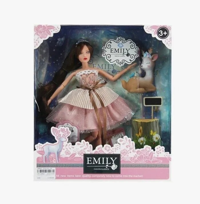 Кукла Emily. Розовая серия с аксессуарами, 30см WJ-12654