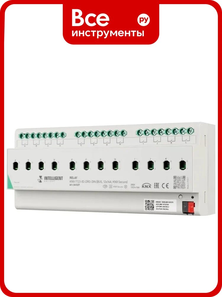 Релейный модуль INTELLIGENT ARLIGHT KNX-7123-82-DRO-DIN IARL, IP20 Пласти 1шт 041227