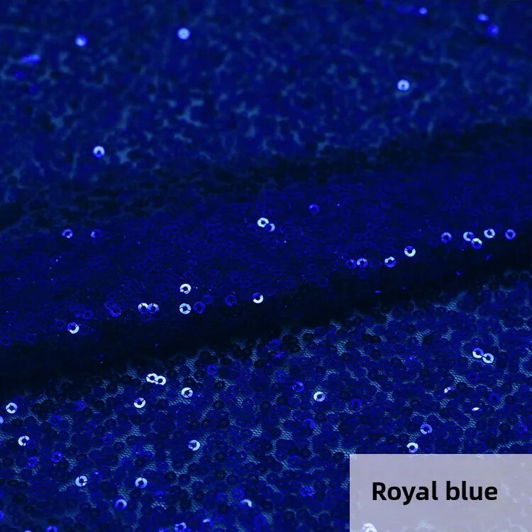 Сетчатая ткань с блестками, полиэстер/акрил Синий, 1.5 meters, royal blue