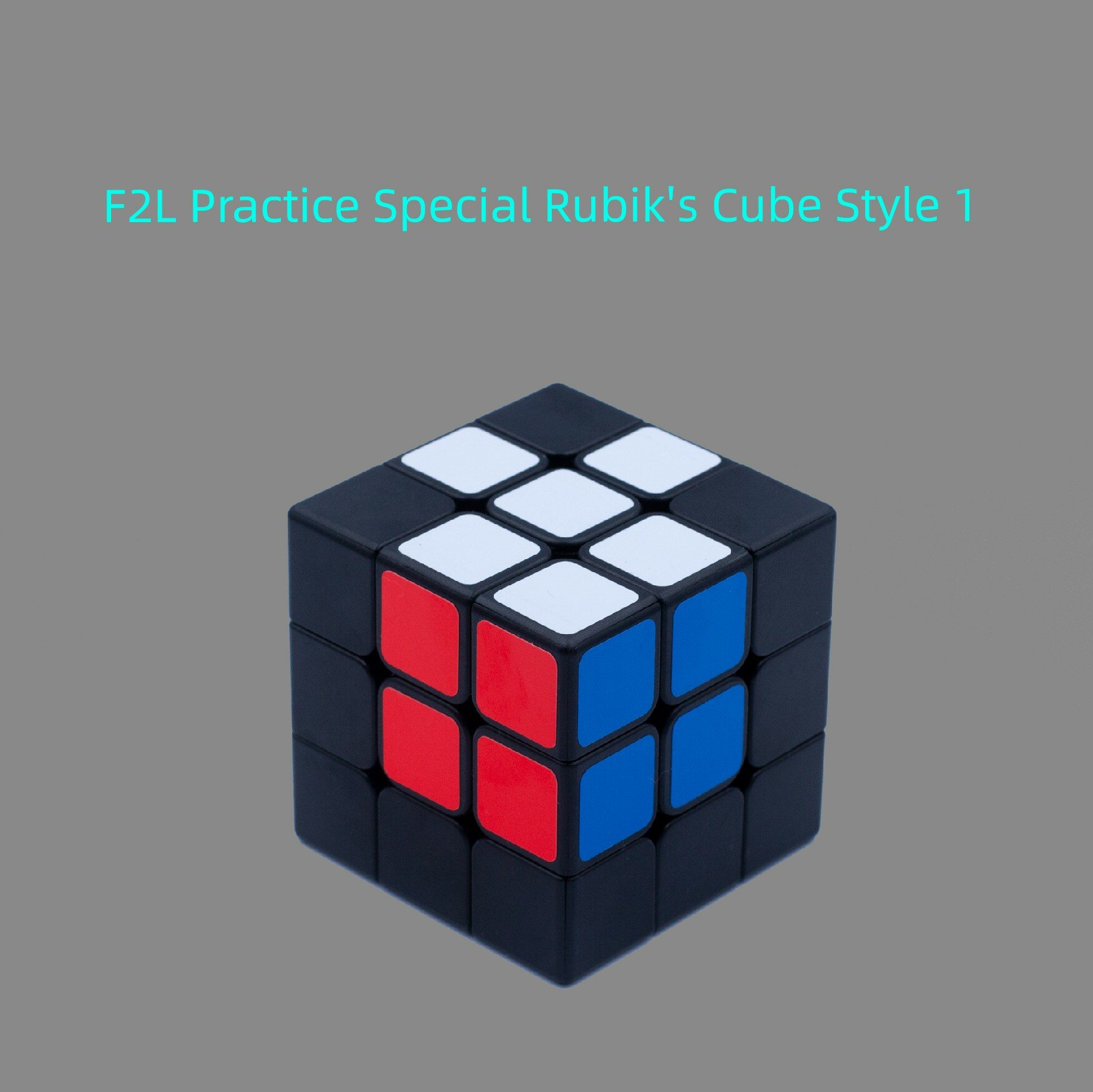 3x3 Скоростной куб для тренировки F2L, наклейки, черная основа, модель 1