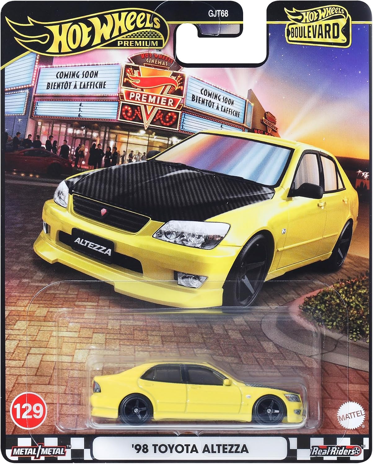 Hot Wheels '98 Toyota Altezza Yellow (коллекция Boulevard 2025, №129) - коллекционная Premium машинка