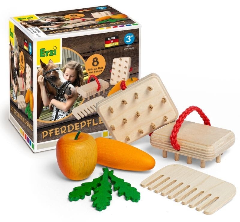 Игровой набор Erzi Hobby Horse для ухода и кормления лошади, 8 элементов, разноцветный