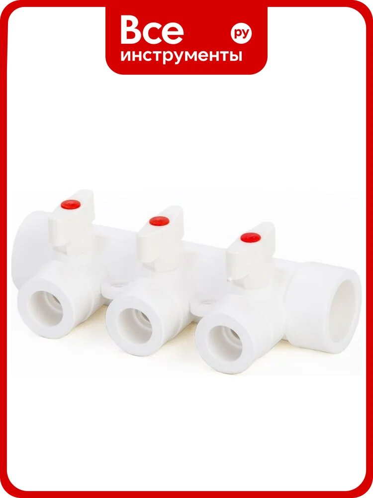 Коллектор с шаровыми кранами LAMMIN ppr 25x3 Lm31081003025