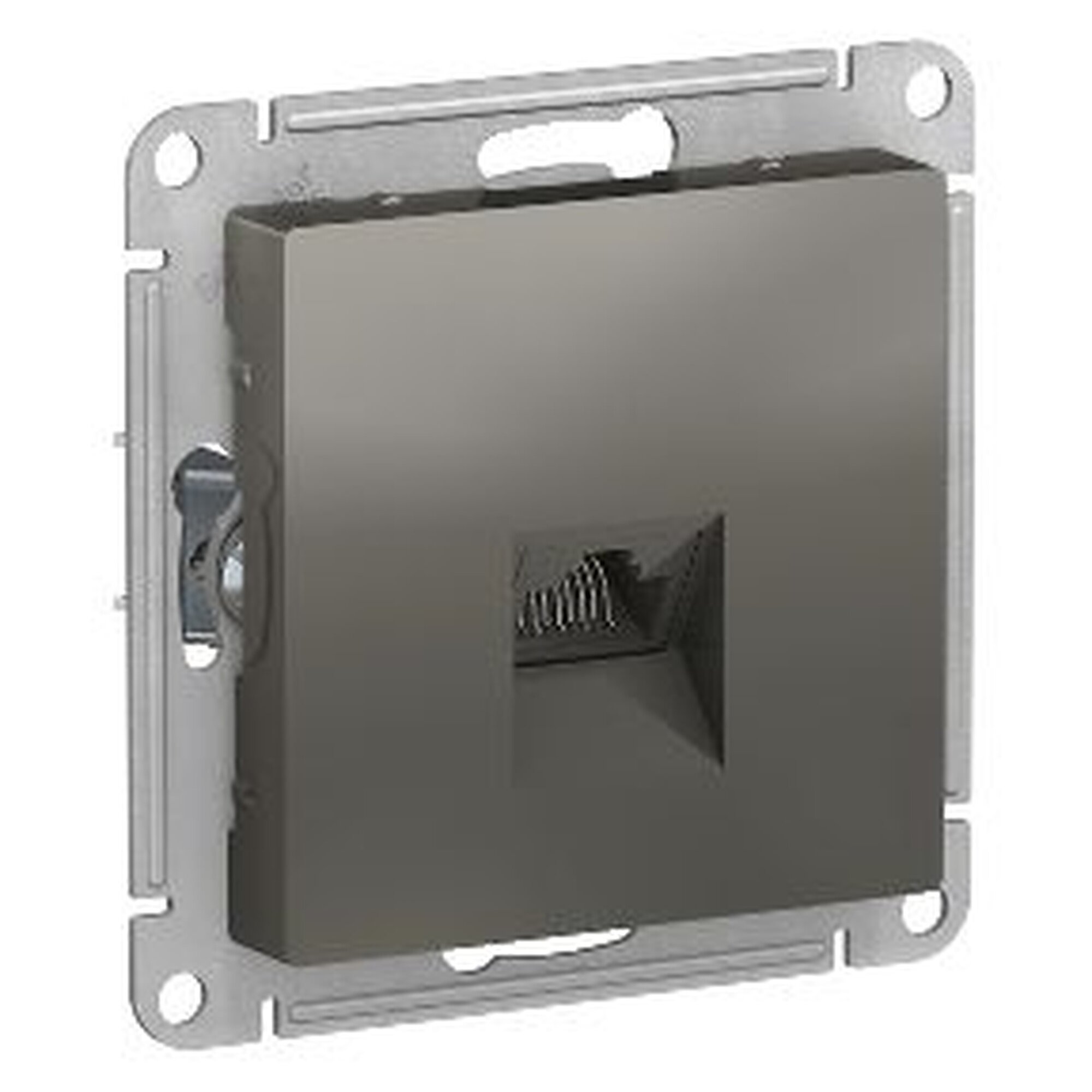 Розетка компьютерная RJ45, механизм Сталь AtlasDesign, 1 шт.