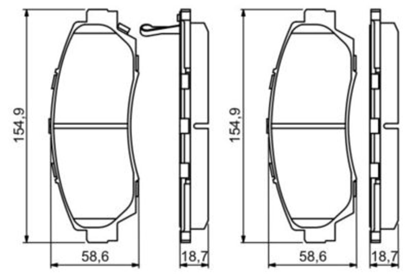 Дисковые Колодки Передние (BOSCH 0 986 494 308)