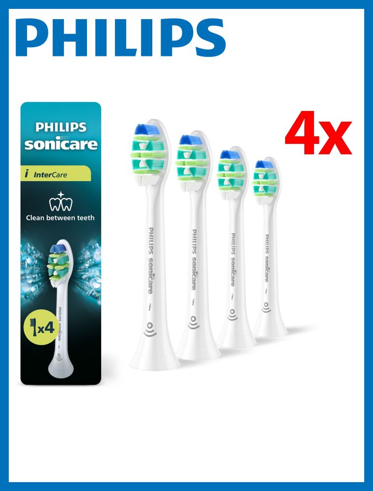 Насадка для электрической зубной щетки Philips Sonicare InterCare HX9004/87 средне мягкие щетинки 4 шт чистка труднодоступных мест