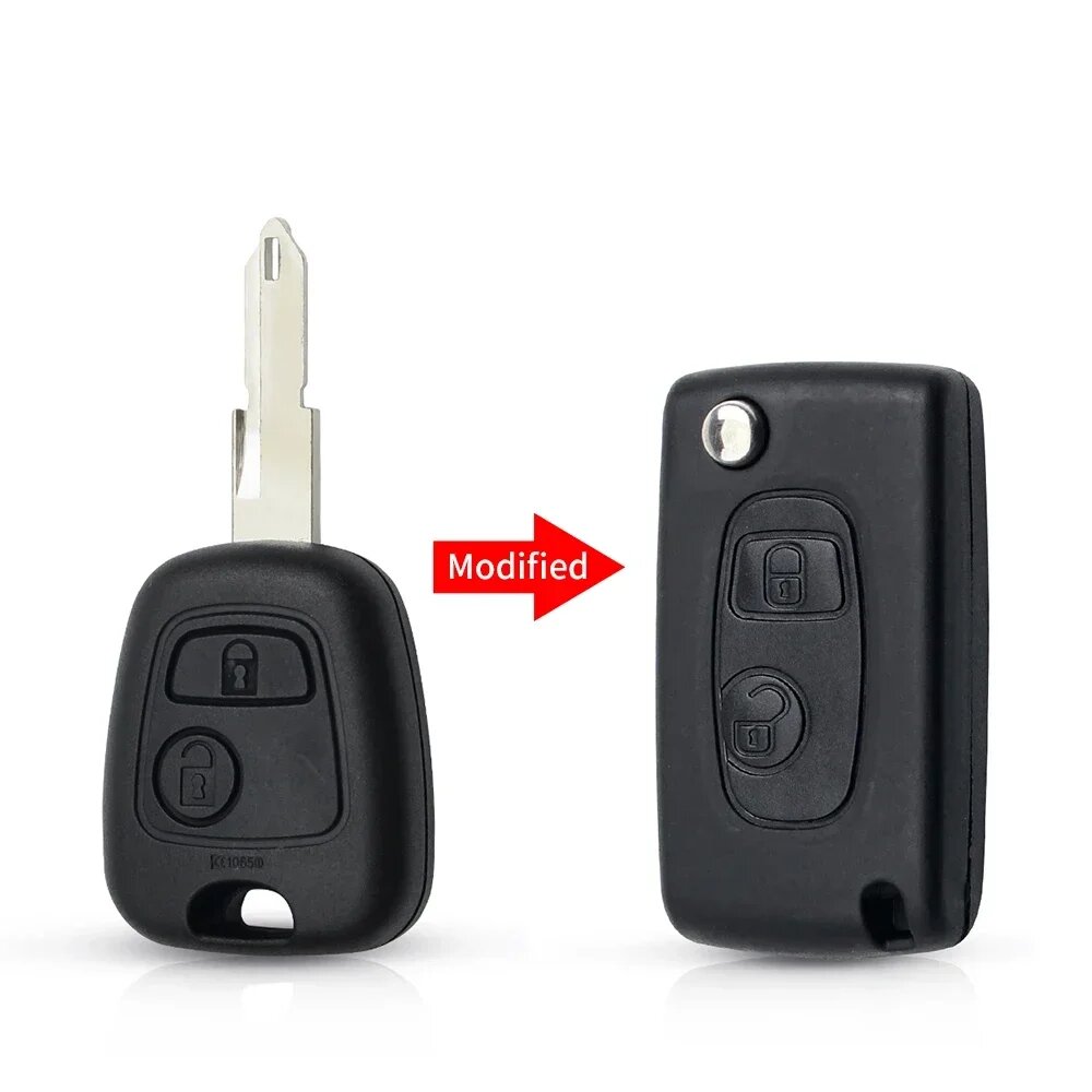KEYYOU 2BTN модифицированный откидной корпус дистанционного ключа автомобиля для Model 3 NE73 Blade