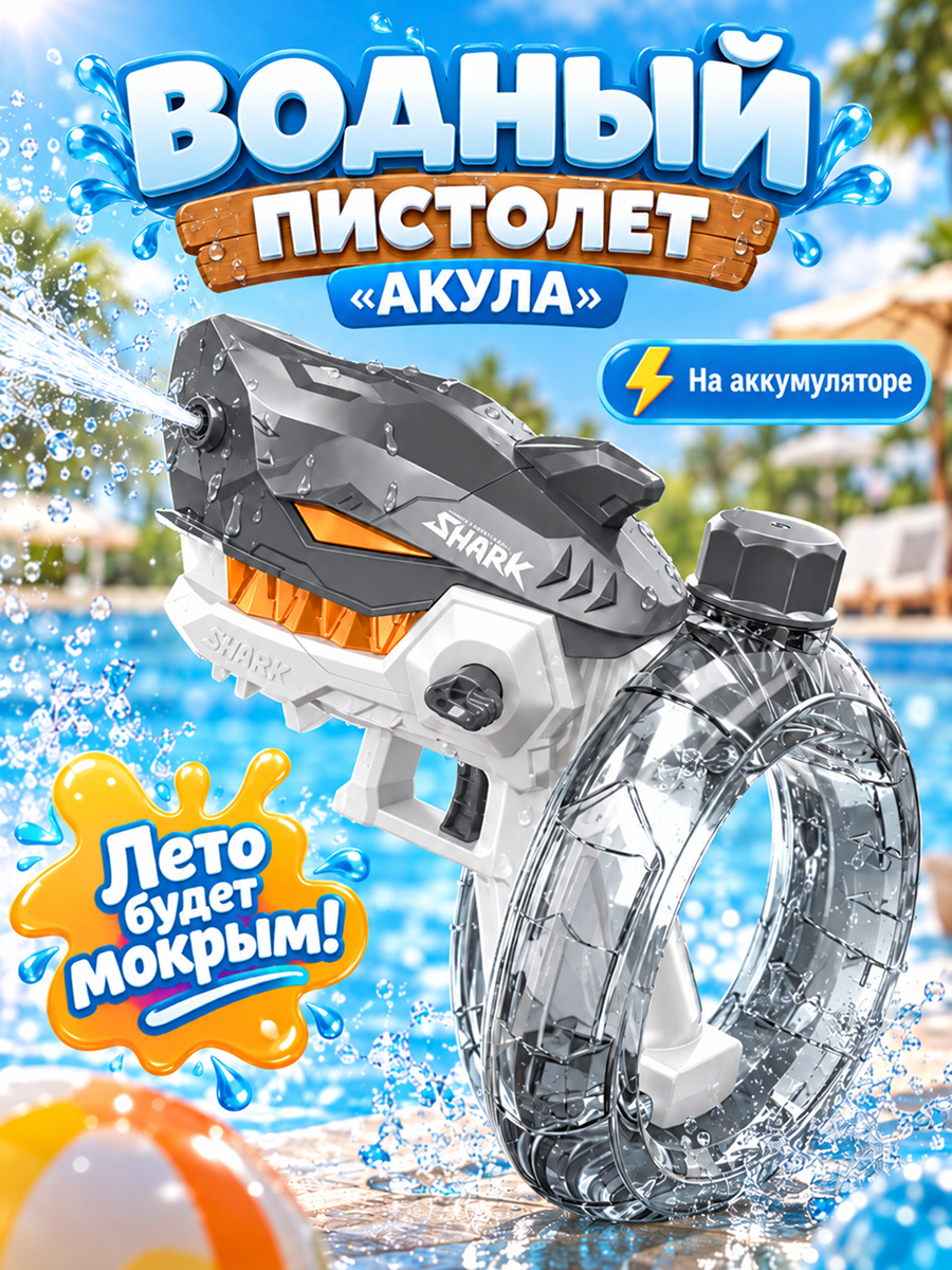 Водный пистолет на аккумуляторе