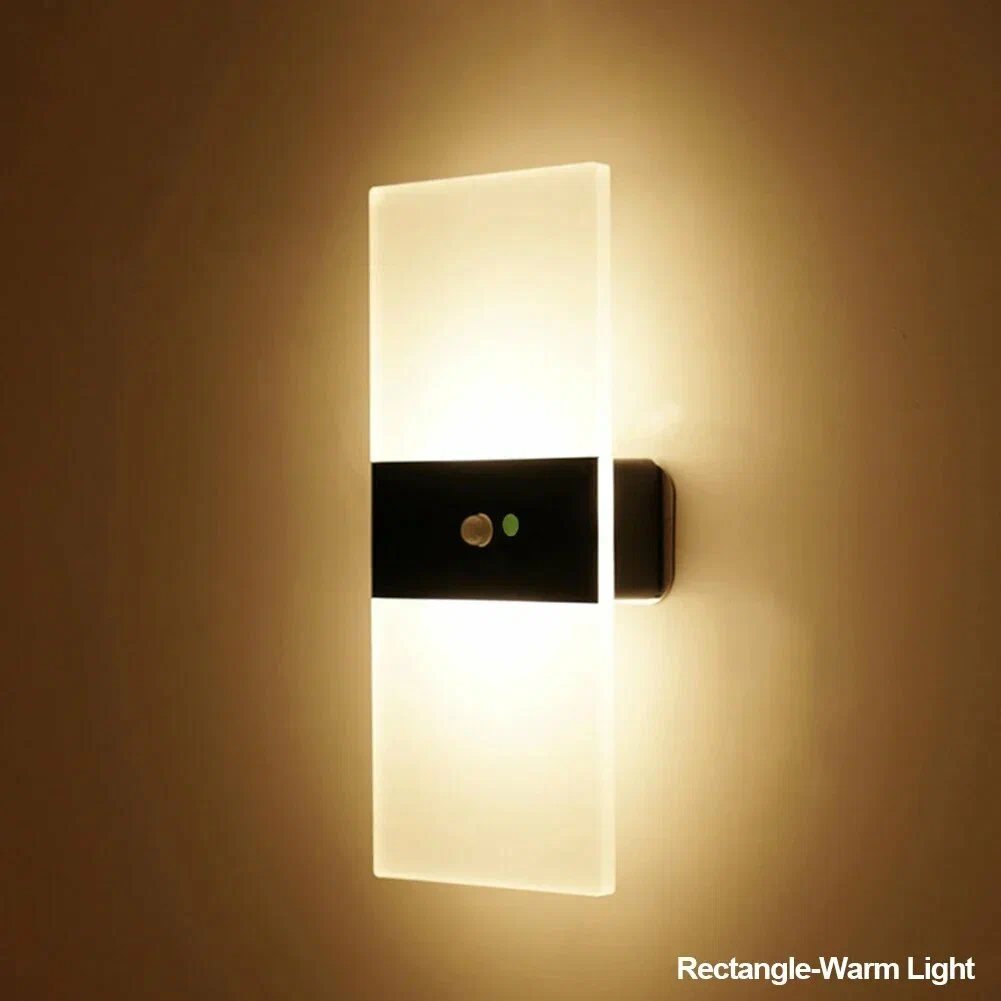 Беспроводной настенный светильник, Touch Sensor, Rectangle-WarmLight