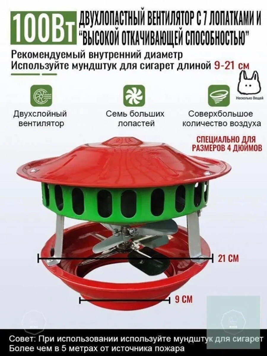 Вытяжной вентилятор 220 В, 100 Вт, канальный, осевой, 100x100 мм, IP65