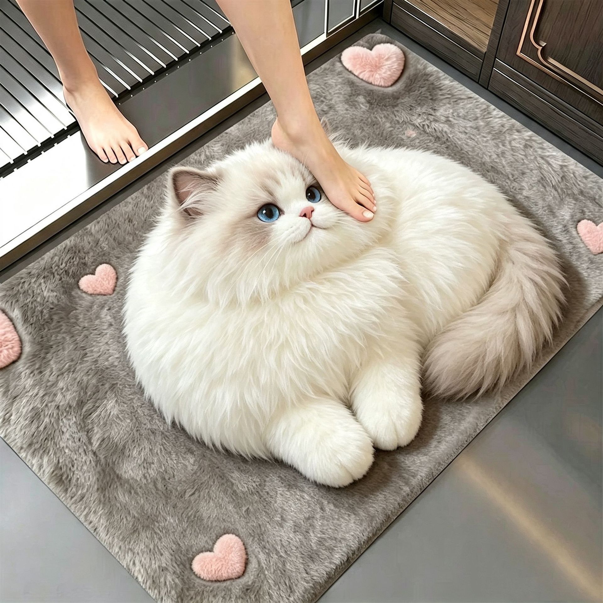 Коврик для ванной 50x80 см 2 мм 3d-эффект белый