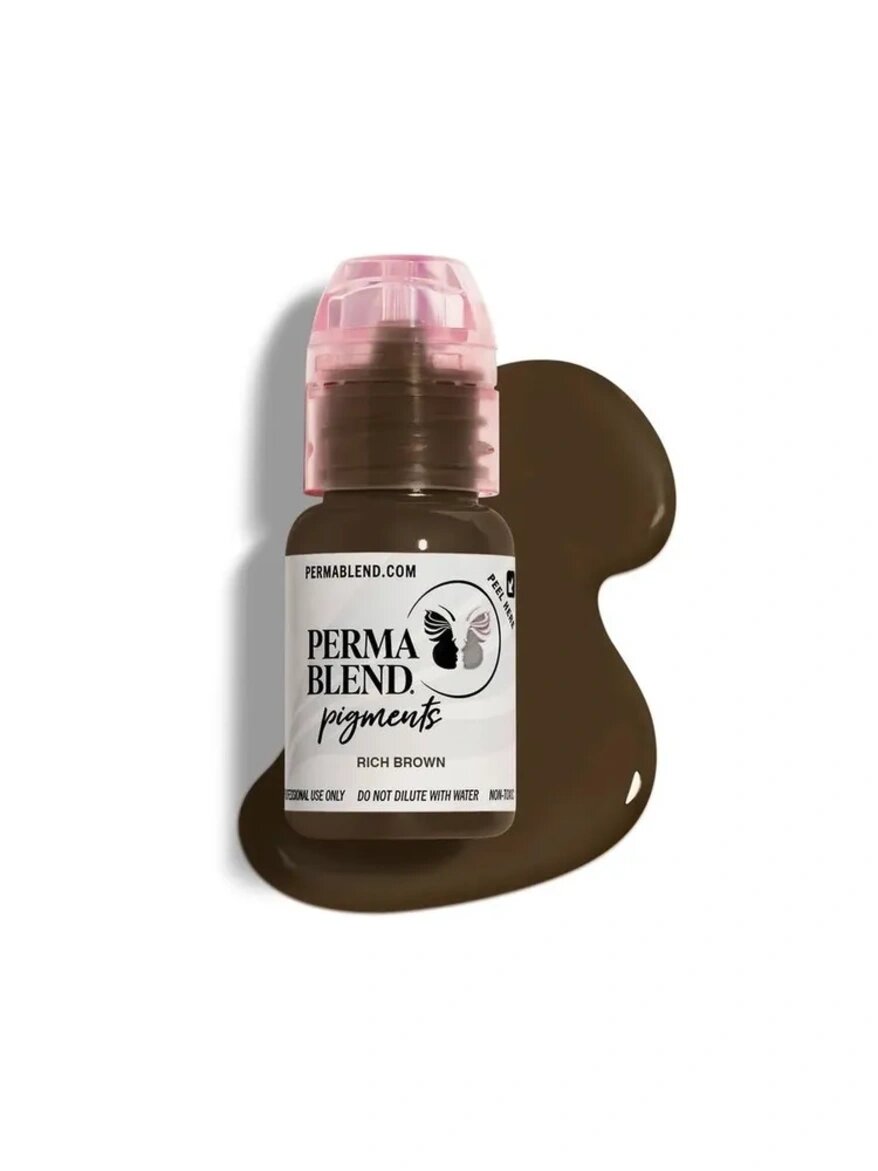 Perma Blend Rich brown Пермабленд Макияжа Пигмент для бровей, PMU пигмент, 15 мл