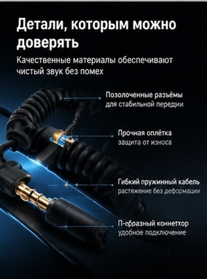 2 Пcs Кабель Для Аудио 3.5мм Trs To Trrs Микрофонный Кабель Для Смартфона Размер 10.20X4.40X1.00Cm