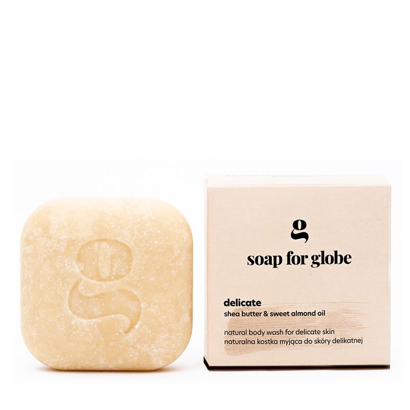 Твердое мыло Soap For Globe Delicate очищающий брусок для деликатной кожи 1 шт