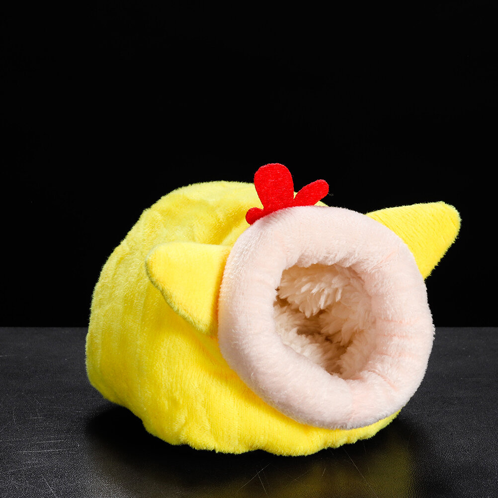 Уютный Желтый Домик Для Хомячков И Ежей Размер 12.00X10.00X9.00Cm Мягкое Лежак Для Сна И Отдыха В Зимний Период