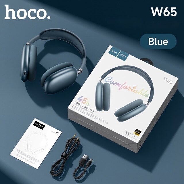 Беспроводные полноразмерные наушники HOCO W65 /Bluetooth 5.4/ синий