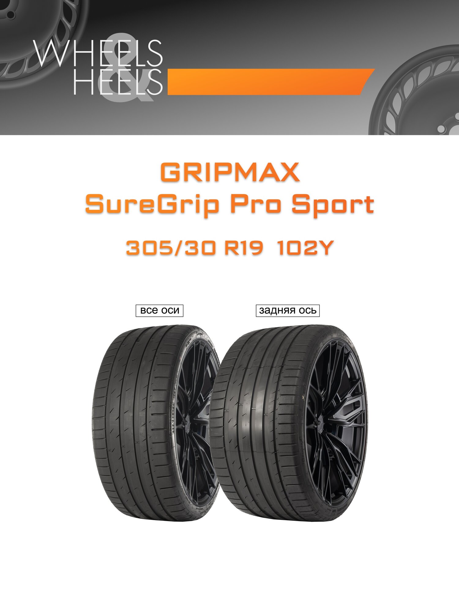 Шина автомобильная GRIPMAX SureGrip Pro Sport 305/30 R19 102Y XL SUMMER, летняя, универсальная