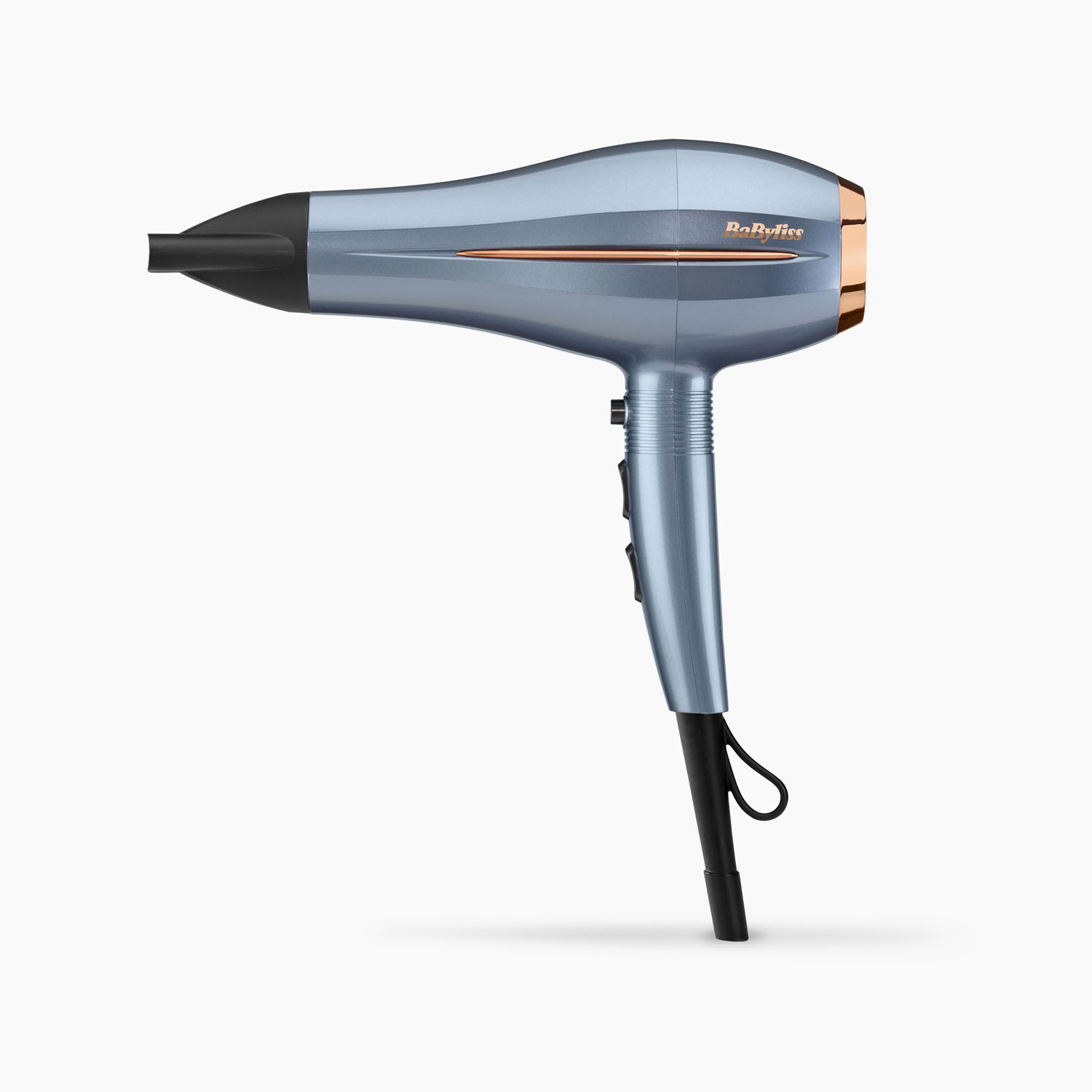 Фен BaByliss D251PE Denim Luxe, 2200 Вт, ионизация, титаново-керамическое покрытие, 3 режима нагрева и 2 скорости, холодный обдув, узкий концентратор, шнур 2,2 м
