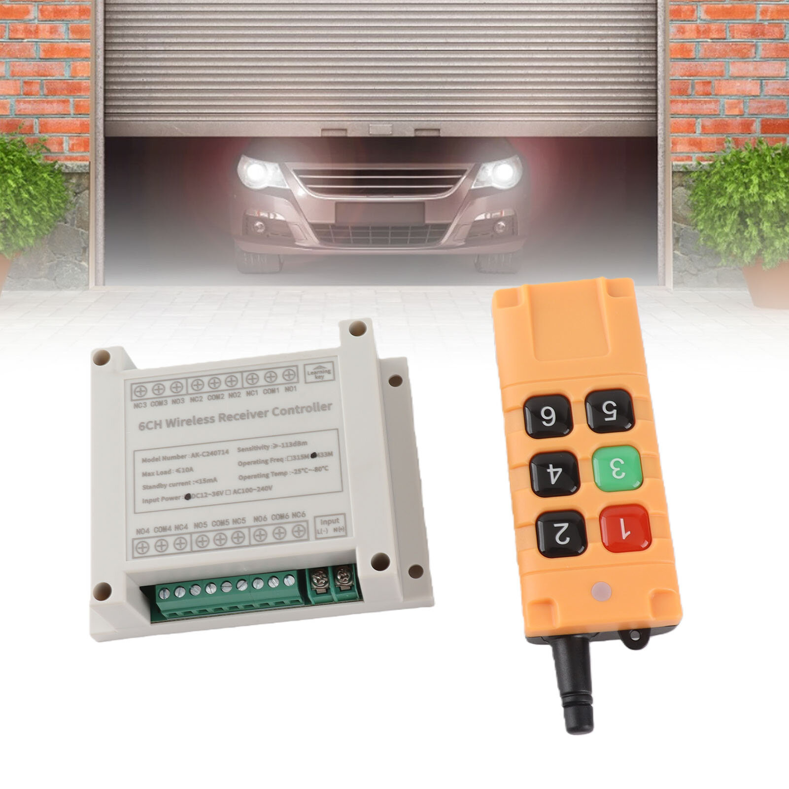 Многофункциональный переключатель 6CH, DC12-36V, с антенным сигналом, для систем безопасности и автоматизации