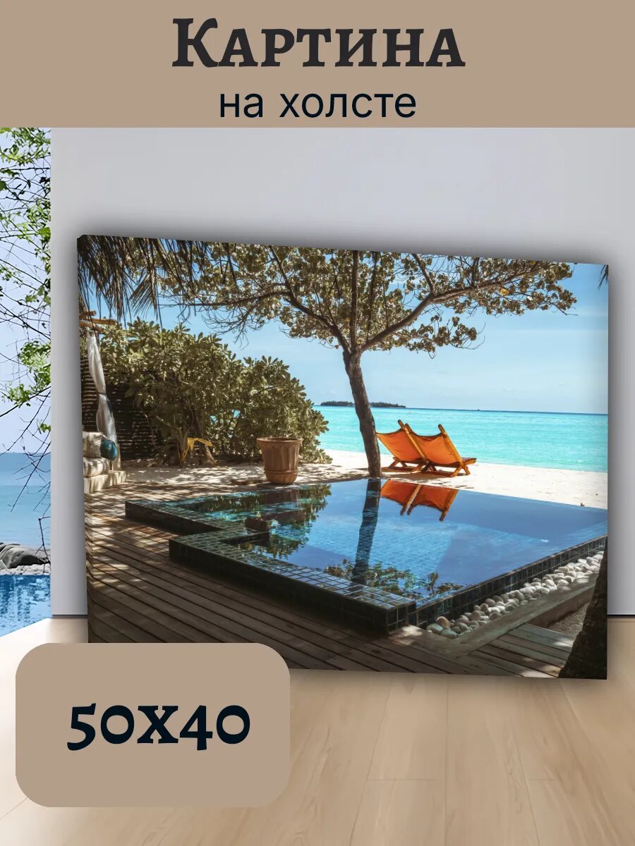 Картина Постер Мальдивы Maldives 40x50 тропический