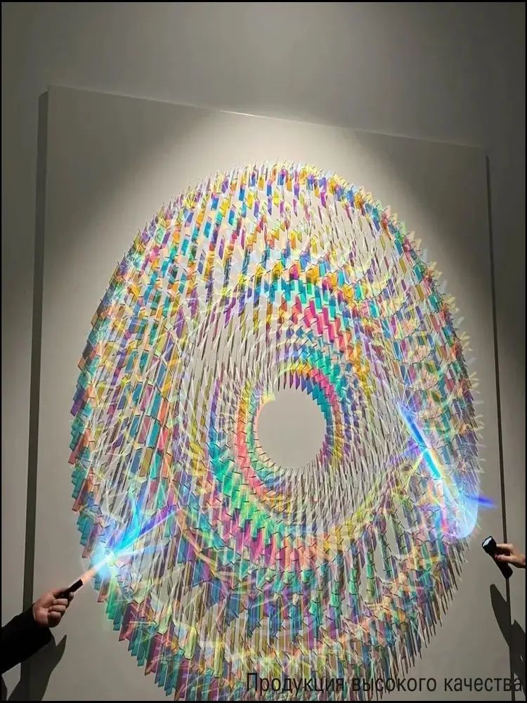 Эксклюзивный 3Dдекор из переливающегося акрила, создающий радужное свечение при подсветке, набор из 100 элементов