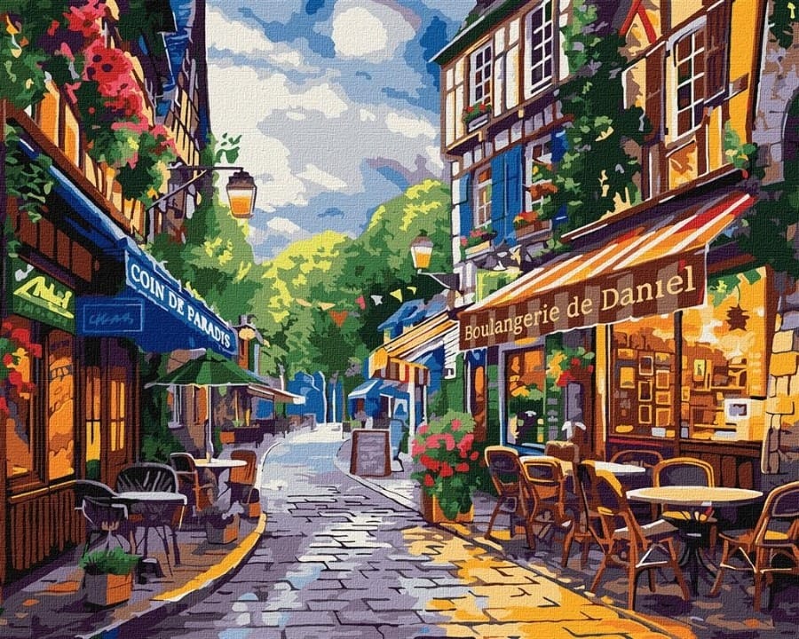 Набор для рисования, росписи Ideyka Улица во Франции, 40x50 см