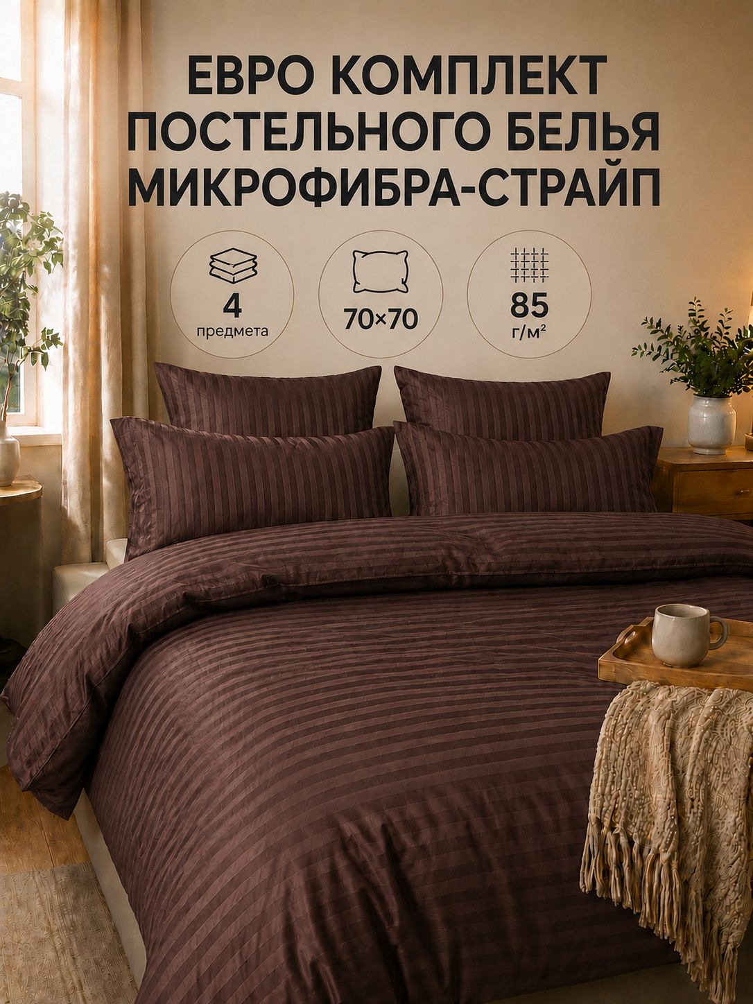 Комплект постельного белья евро