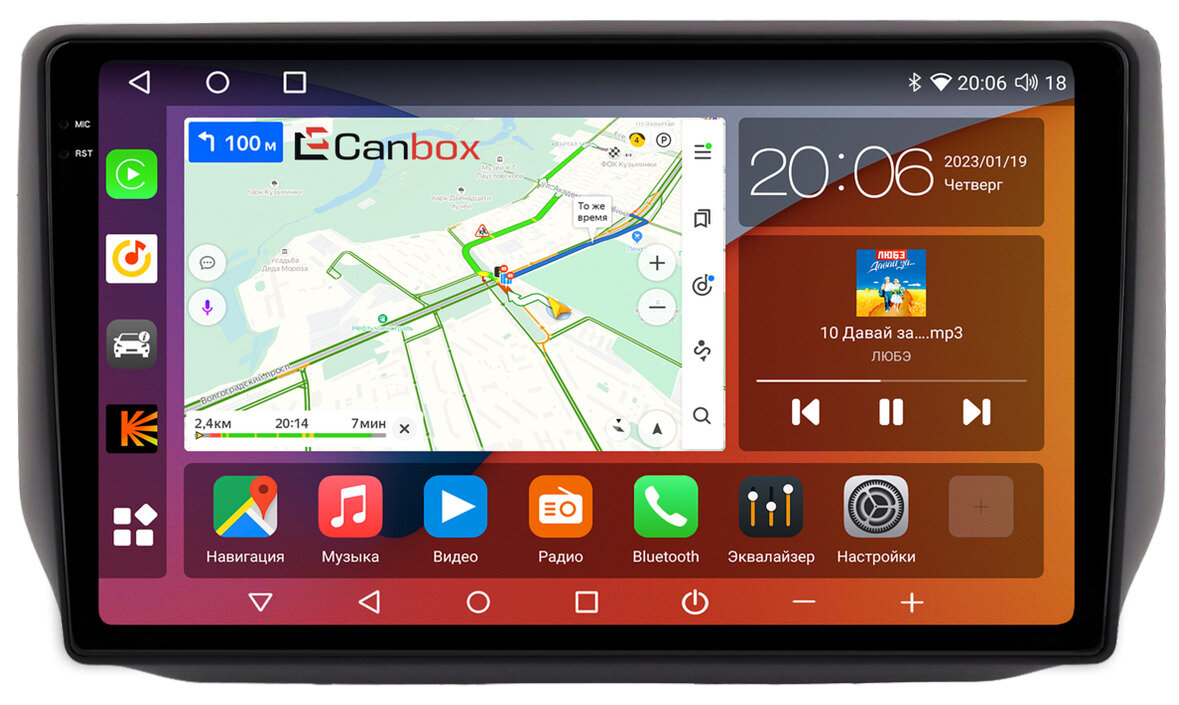 Штатная магнитола Daihatsu Move 6 2014-2023 Canbox EVO 2K 5815-9-1586 на Android 14 (4G-SIM, 6/128, DSP, QLed, AI, 360)