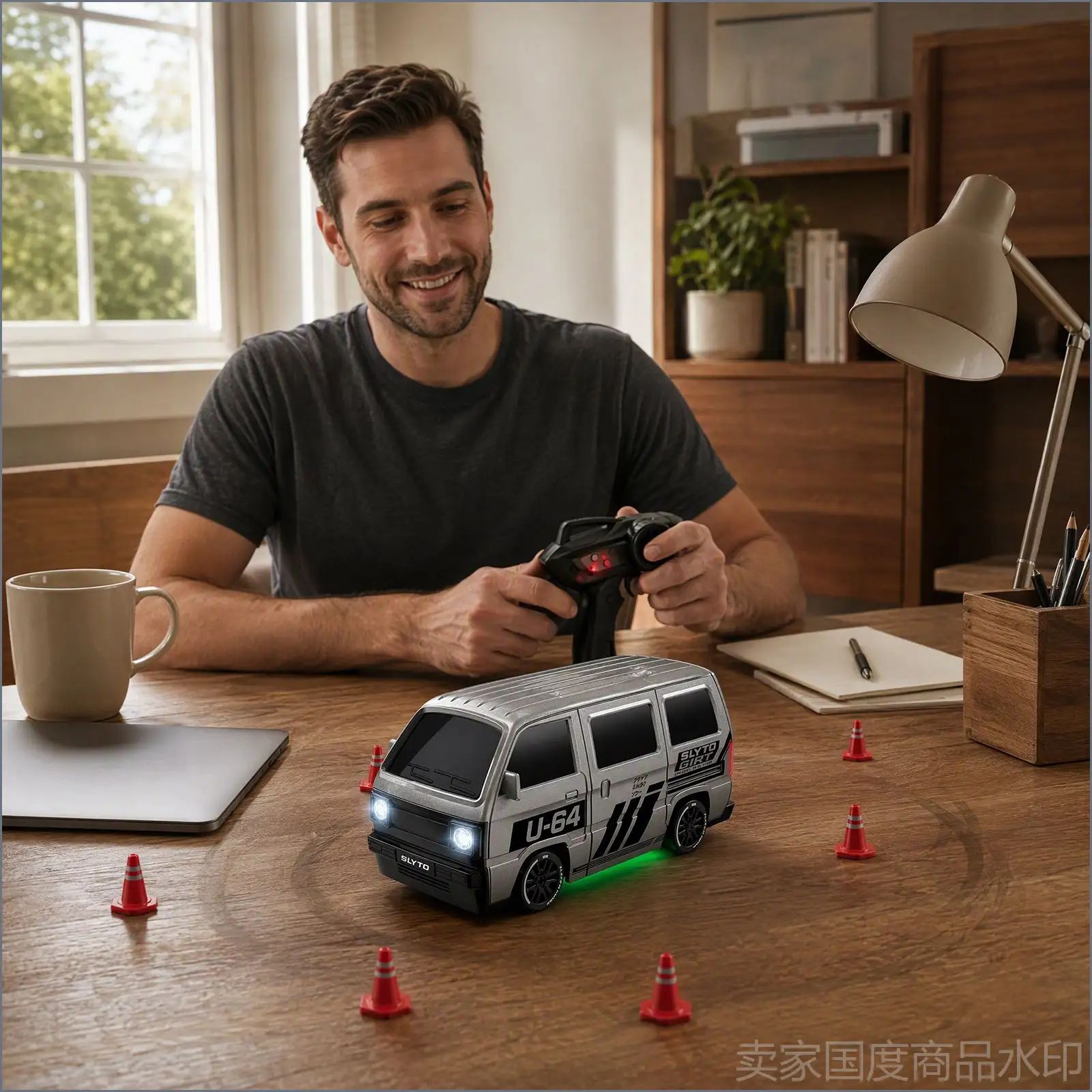 Дистанционная мини-машина для дрифта 1:64, полный привод, LED-подсветка