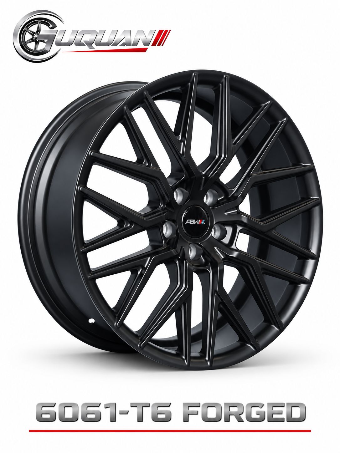 Кованый колесный диск ABW 3307E2085-1 R20 8.5J ET35 5x108, матовый черный, полное покрытие 60