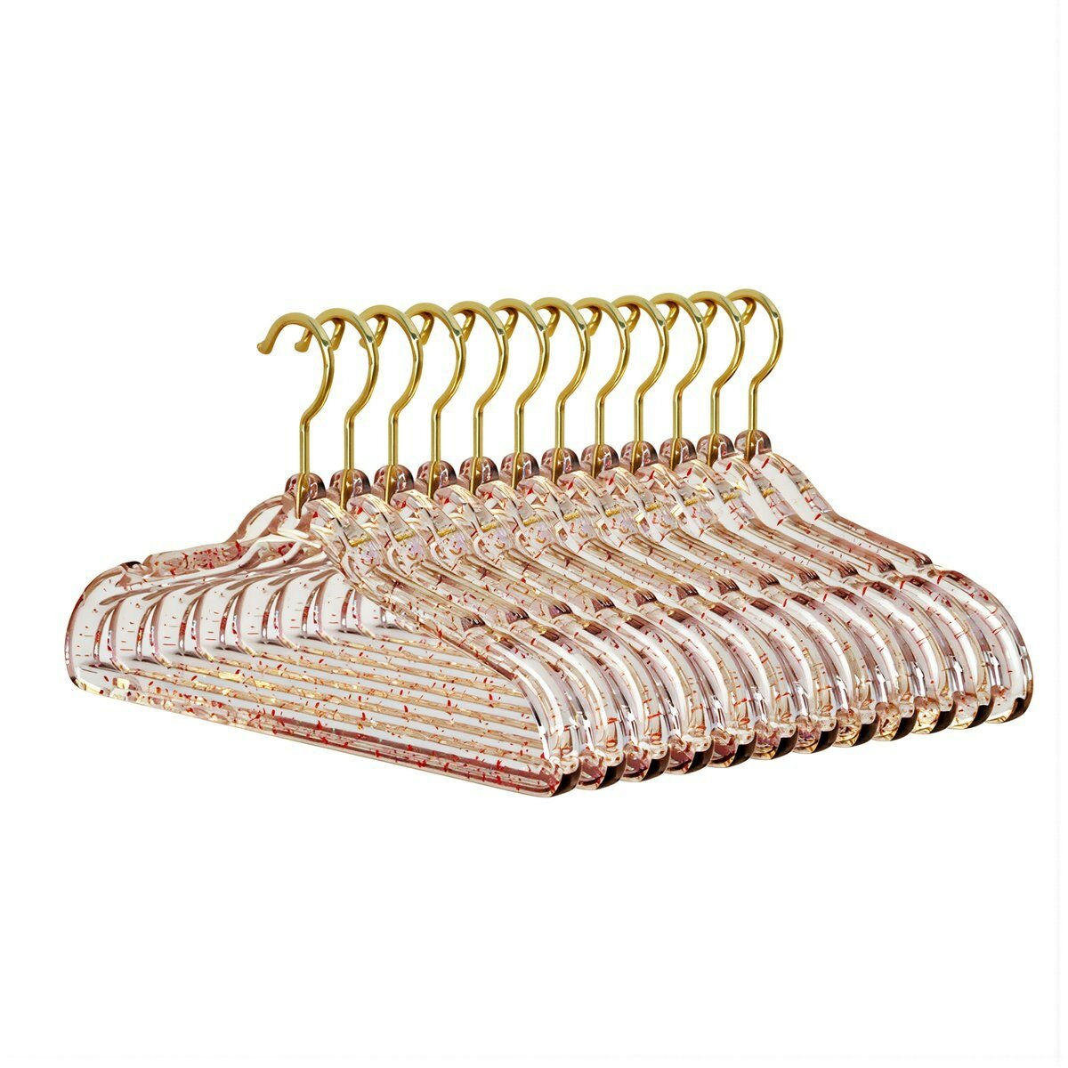 Плечики акриловые для одежды комплект из 10 штук антискользящие не оставляют вмятин для домашнего использования