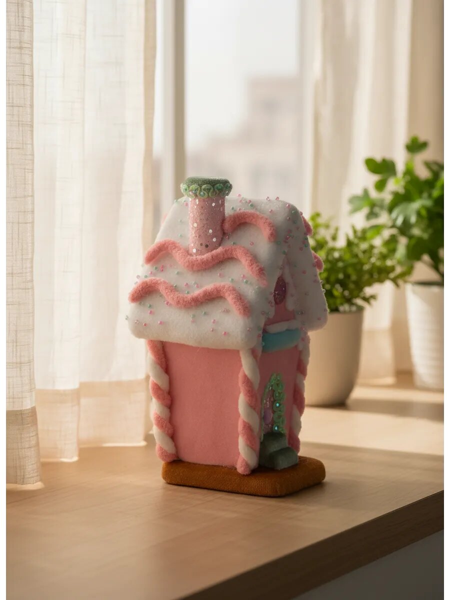 Фигурка декоративная Сладкий домик, полимерная, 18 см