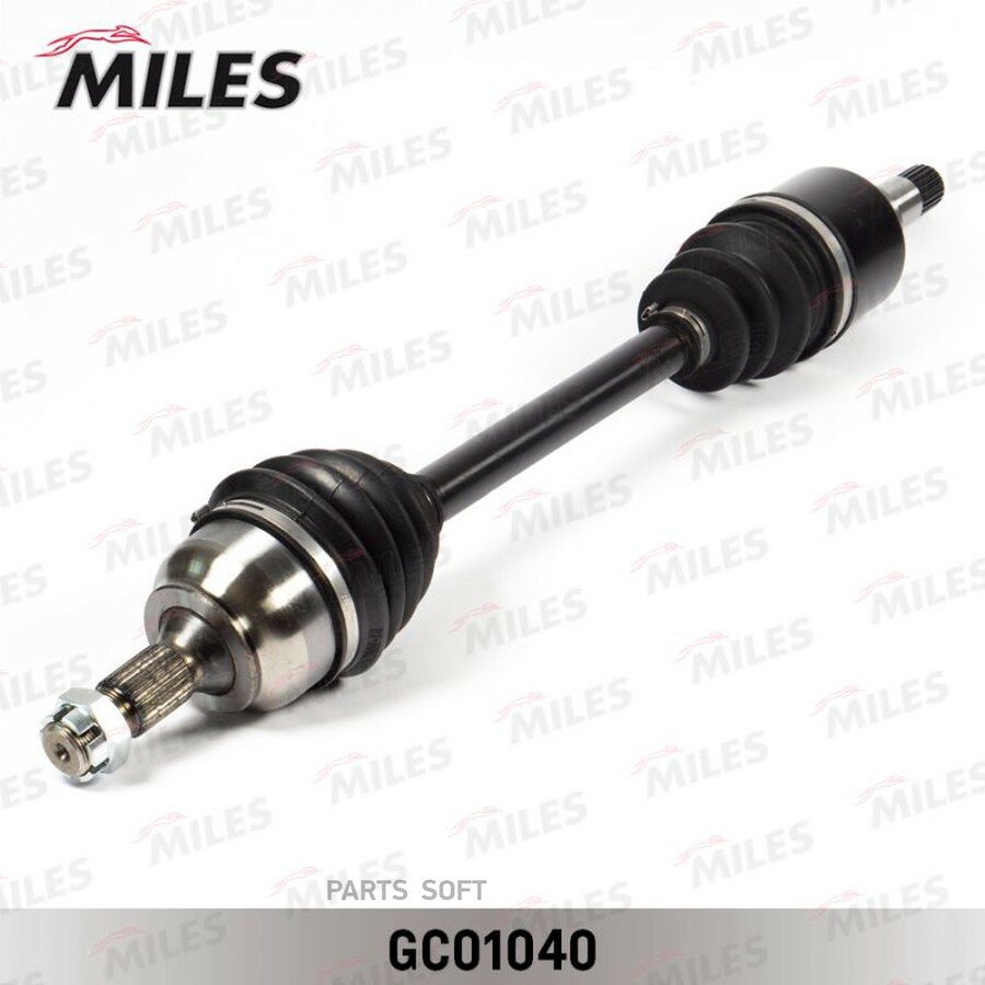 Привод в сборе левый CITROEN C4/PEUGEOT 307 1.4-1.6 00- (GKN 303574) GC01040 от официального дистрибьютора, MILES, артикул GC01040