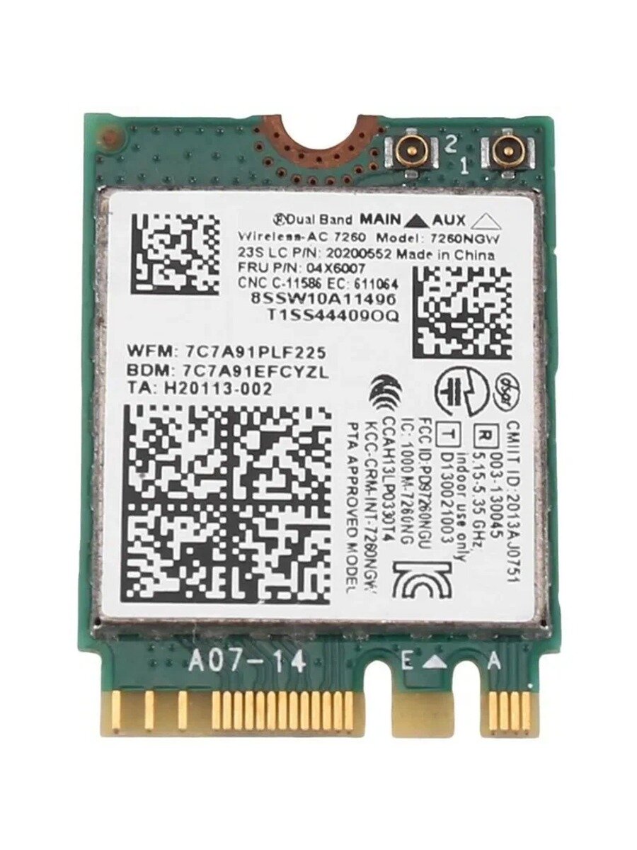 (B T Y Z) 7260NGW 7260AC WiFi карта 2.4G/5G BT4.0 04X6007 совместим с X250 X240 X240S X230S T440 W540 T540 Yoga Y50