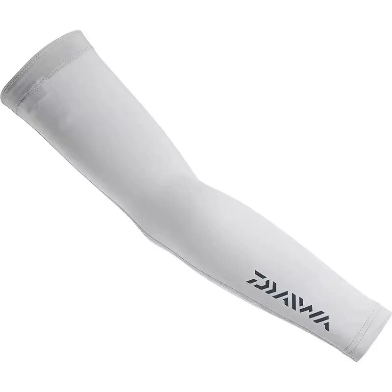 Солнцезащитный рукавчик DAIWA DA-8125, светло-серый, размер L, дышащая ткань из льна для защиты от УФ