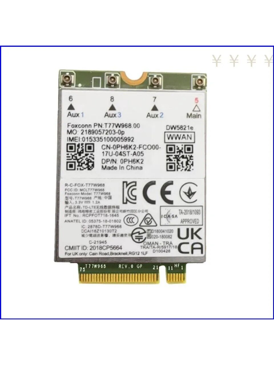 (P X G Y) T77W968 4G Модуль Беспроводной Карты X20 LTE Cat16 Gigabit Для