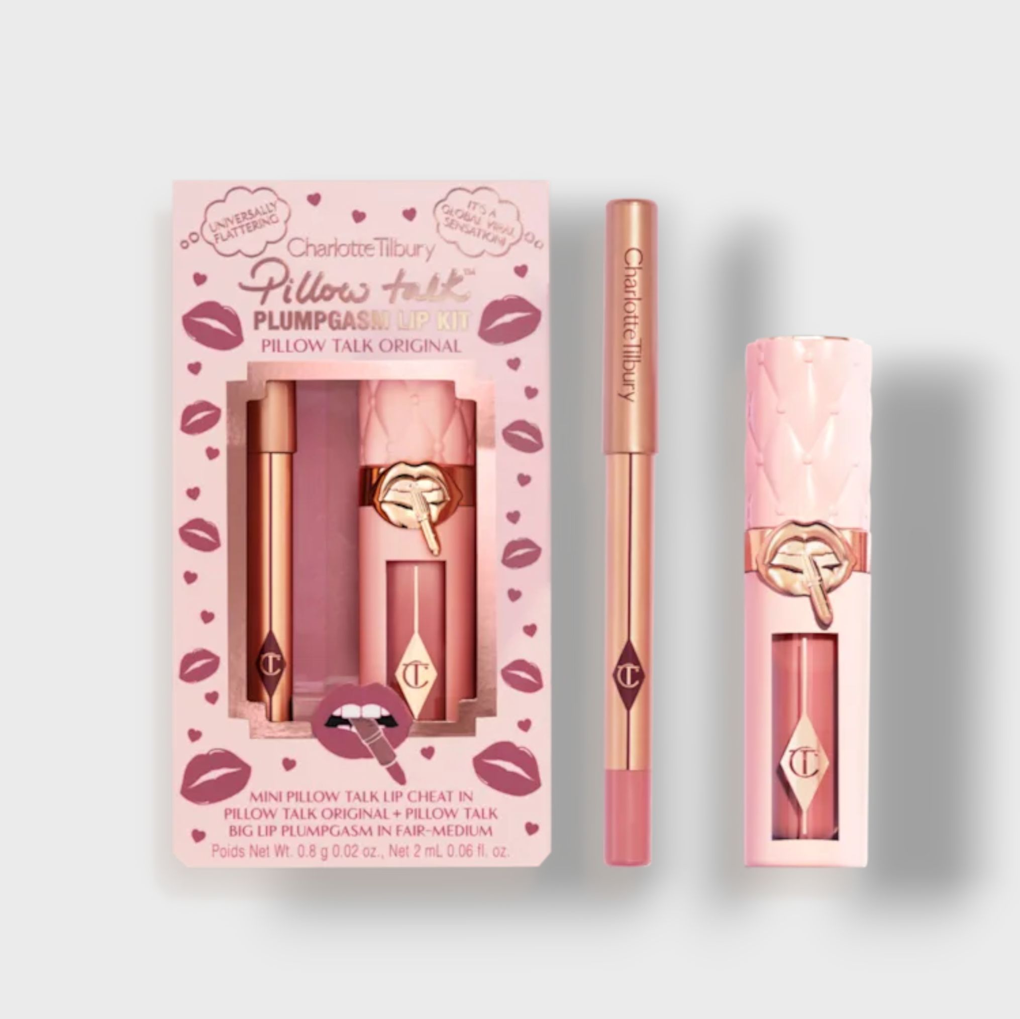 Charlotte Tilbury Набор для макияжа губ Plumpgasm Lip Kit (Pillow Talk)