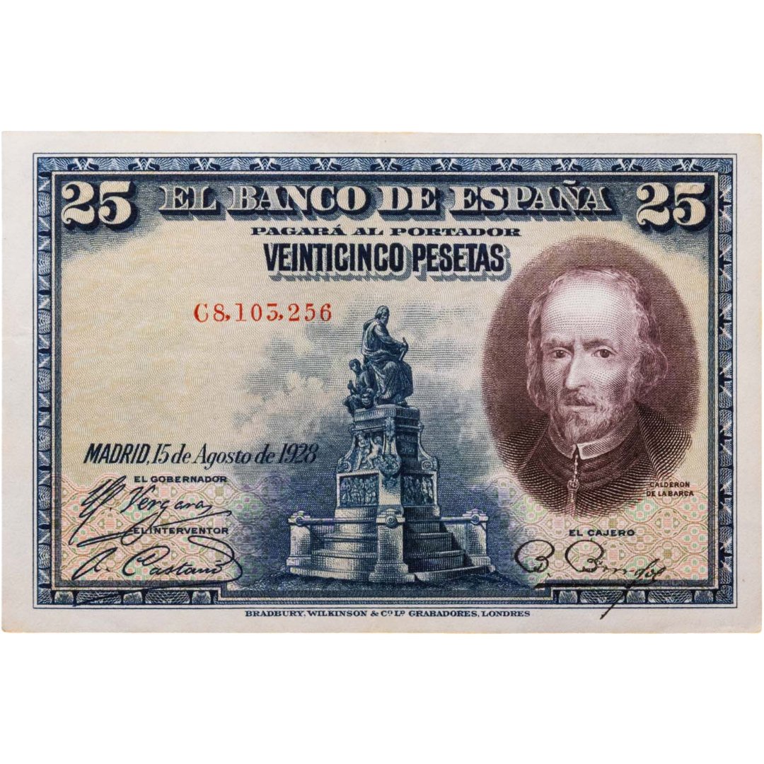 Испания 25 песет 1928 Pick 74 b
