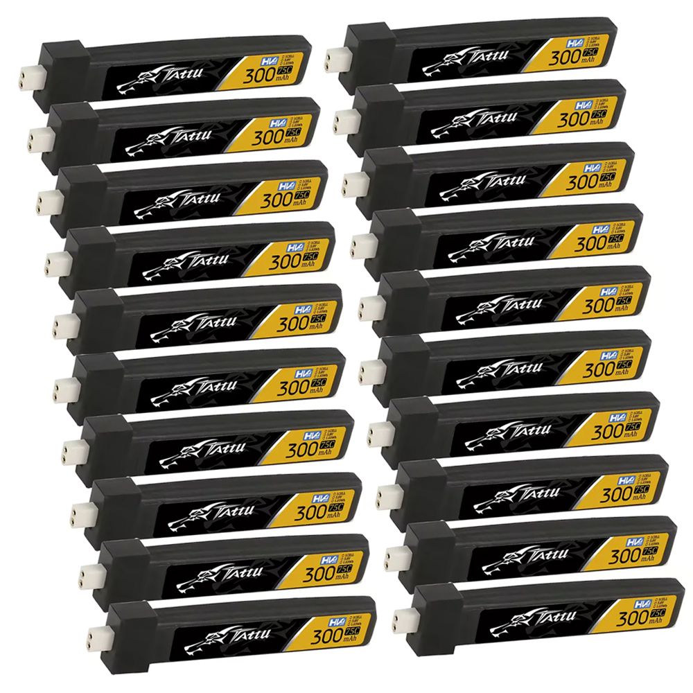 Tattu 300mAh 1S 75C 3.8V Литий-полимерный аккумулятор BT2.0 Аксессуары для игрушечных машинок
