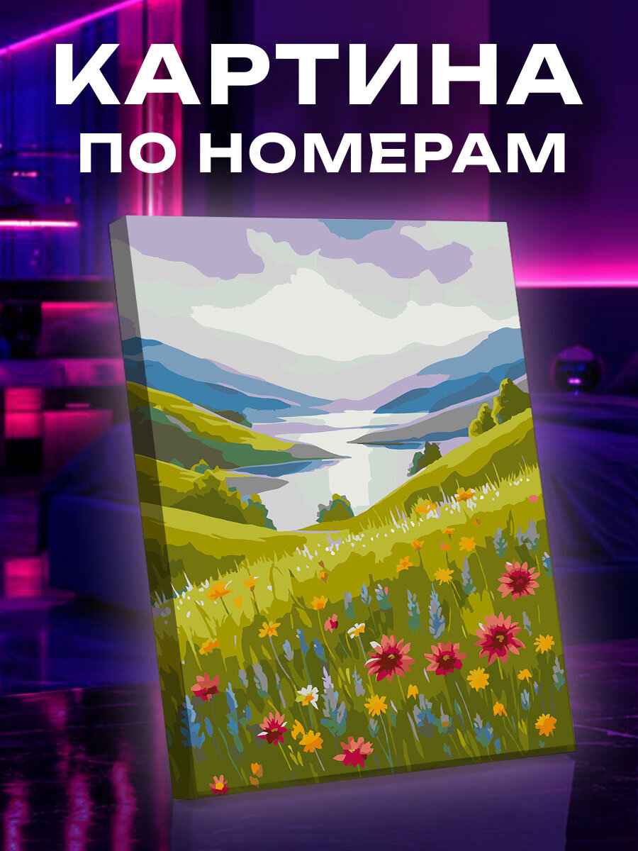 Картина по номерам Летний пейзаж с озером