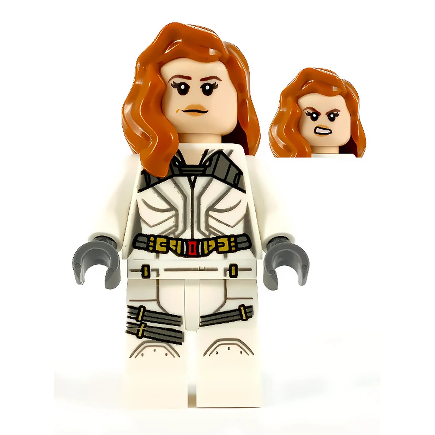 Минифигурка Lego Super Heroes Black Widow - White Jumpsuit, Dark Orange Mid-Length Hair sh0675 N