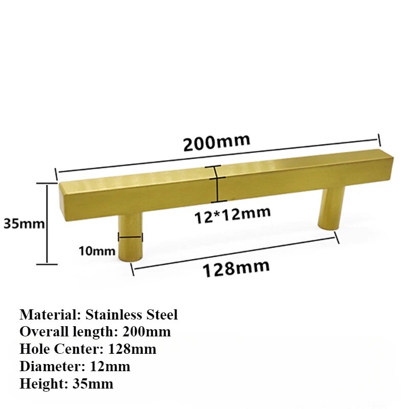 Ручки для шкафов MARUAT из нержавеющей стали Hole to Hole 128MM