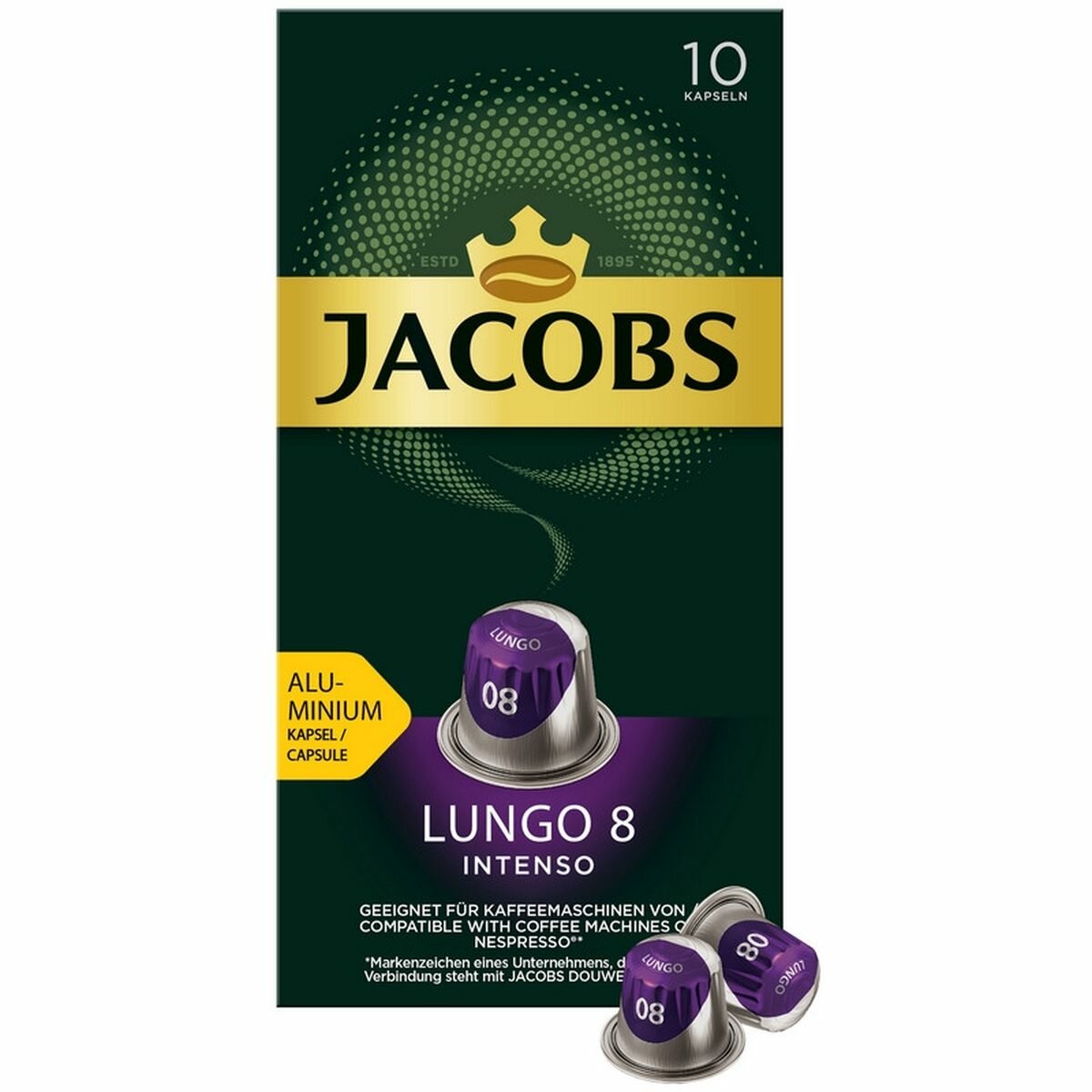 Кофе в капсулах Jacobs Lungo 8 Intenso (10шт.), 1 уп.