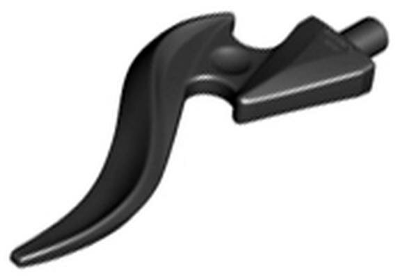 Деталь Lego 18395 Wave Rounded Curved Single with Bar End and Triangular Base (Flame)