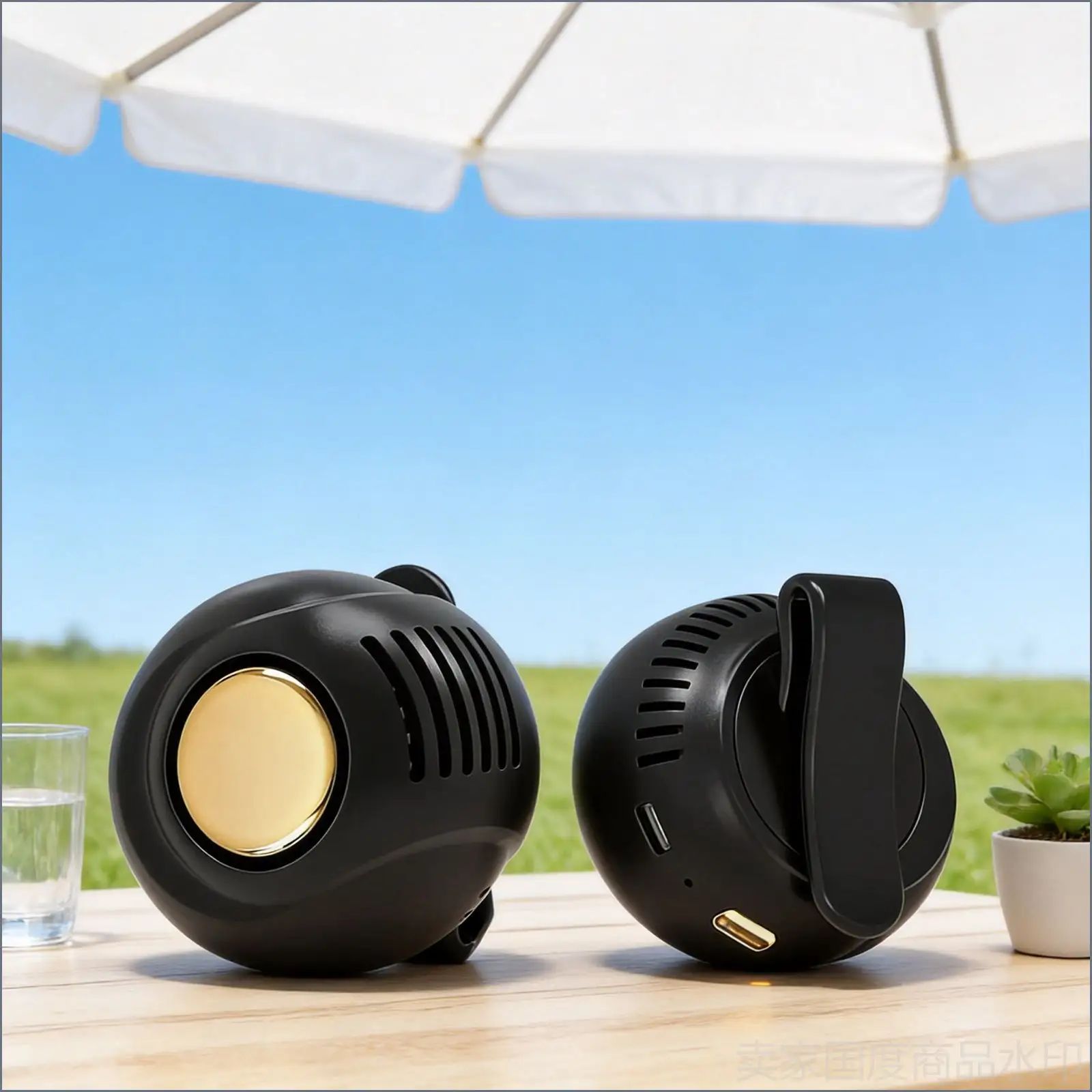 Milochic Портативный вентилятор Mini-ventilyator s zazhimom, черный