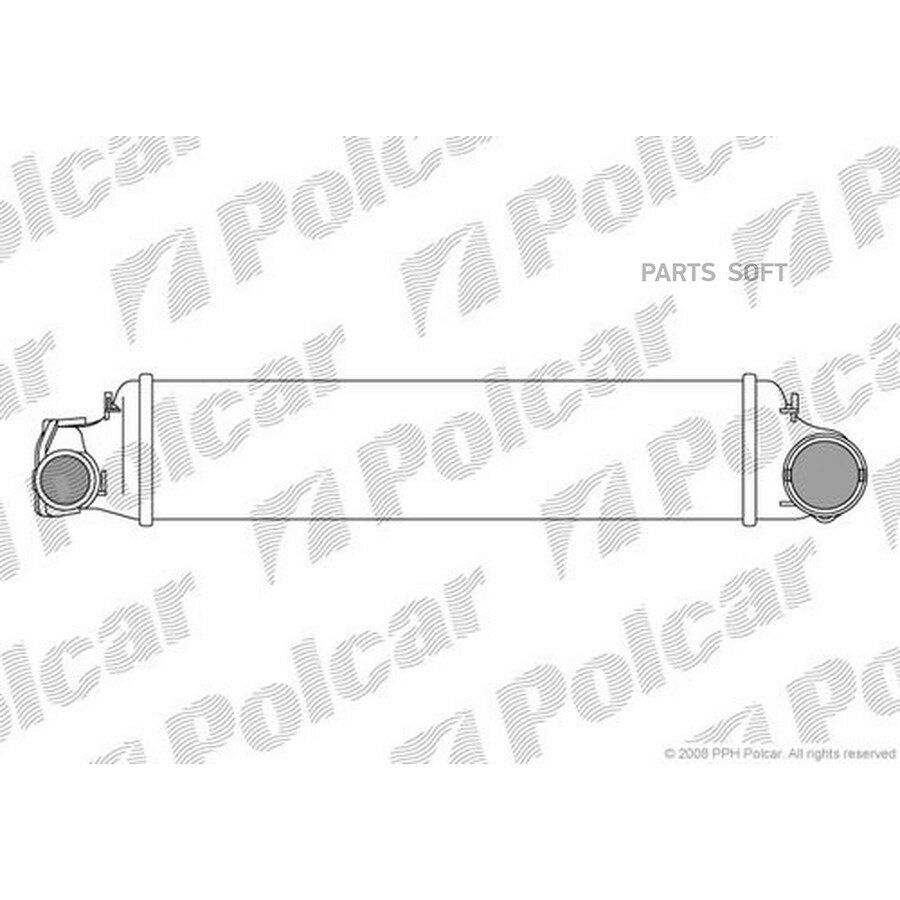 2009J8-1_Радиатор воздуха интеркулер от официального дистрибьютора, POLCAR, артикул 2009J81